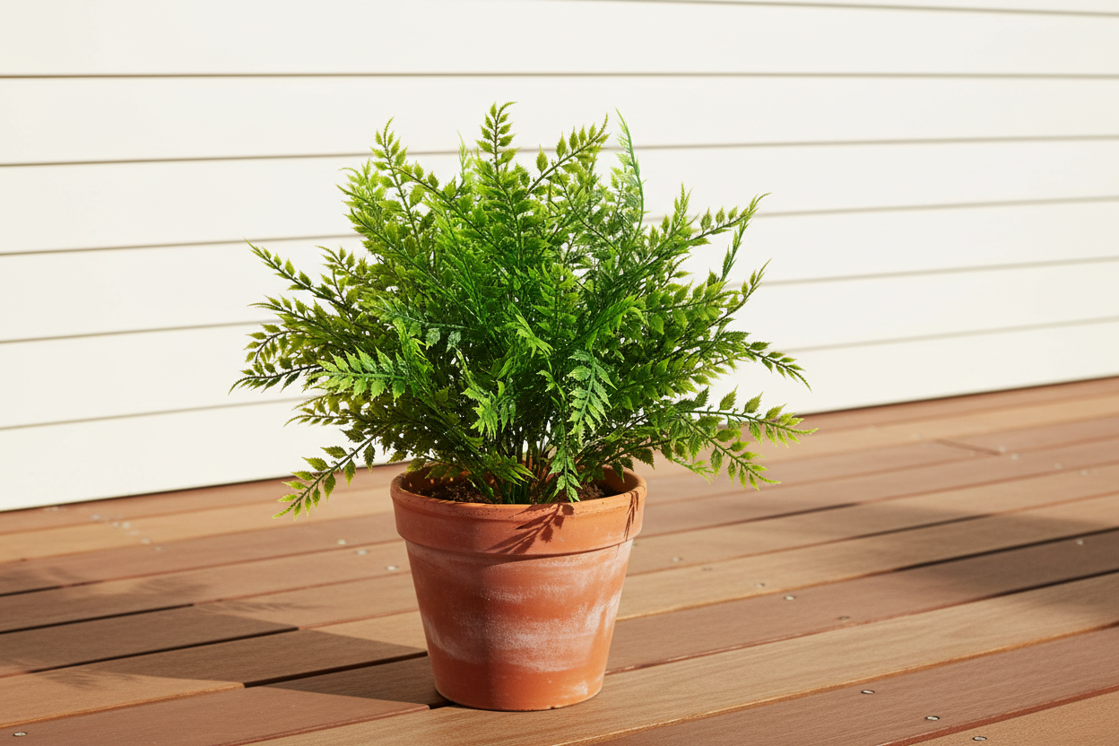 Patio – cluster of stems in terracotta pot