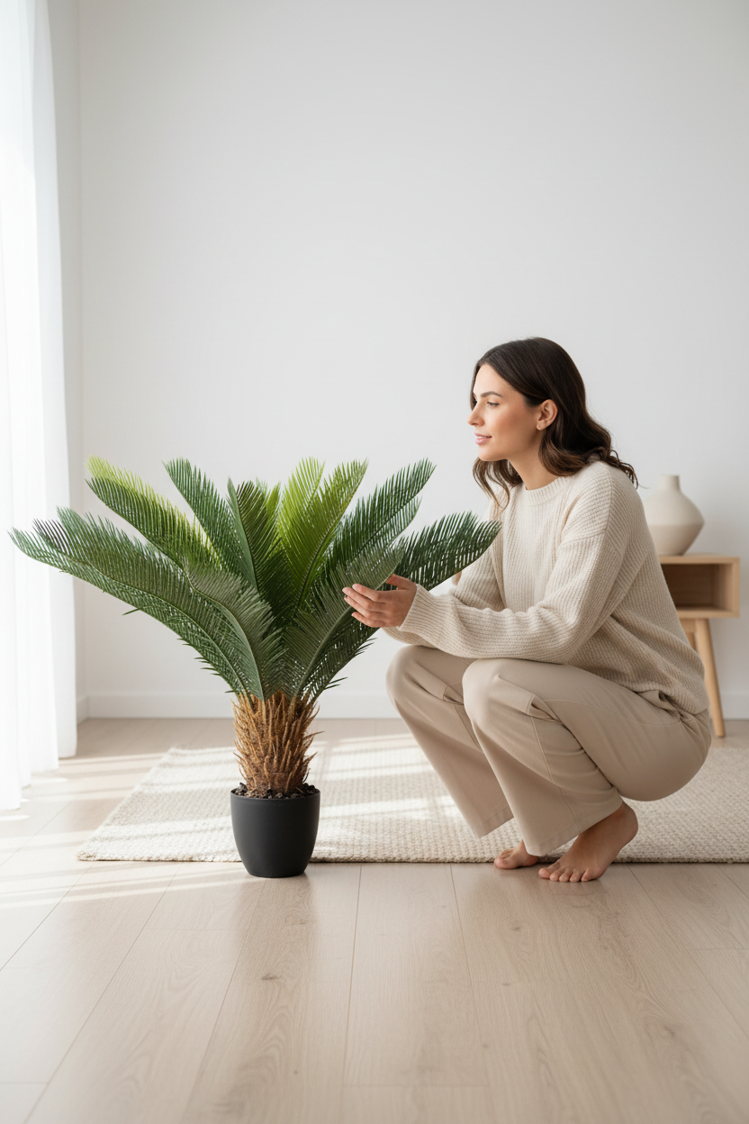Person scale - cycad crouching
