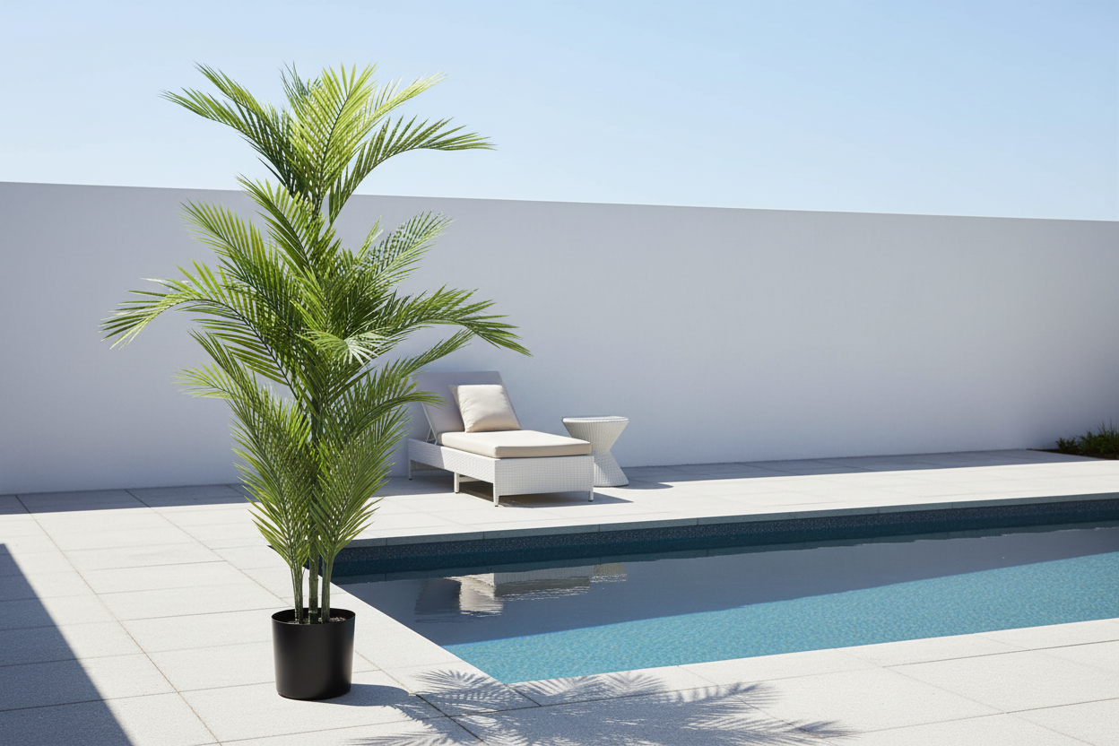 Phoenix Palm beside Modern Australian Pool
