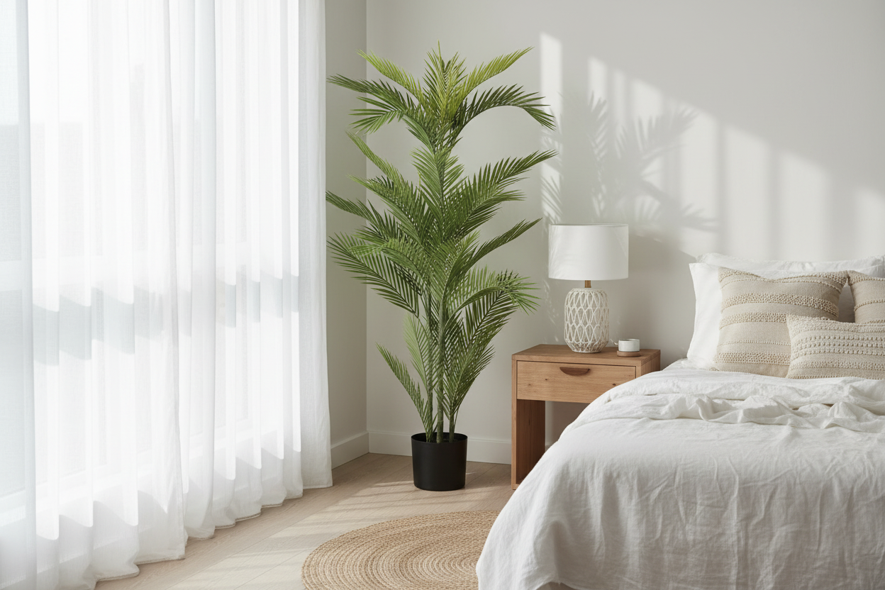 Phoenix Palm in Modern Australian Bedroom