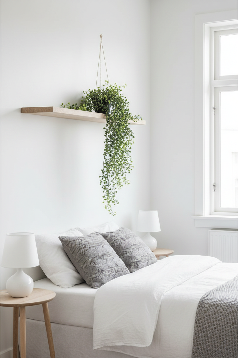 Potted Hanging Pearls Bedroom Portrait