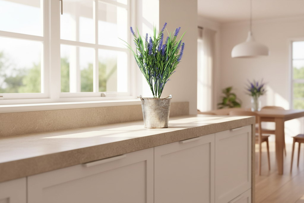 Purple lavender kitchen