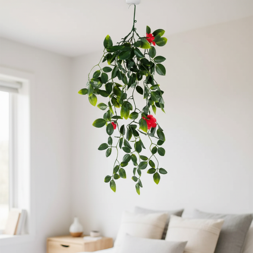 Red Mixed Foliage Bedroom Portrait