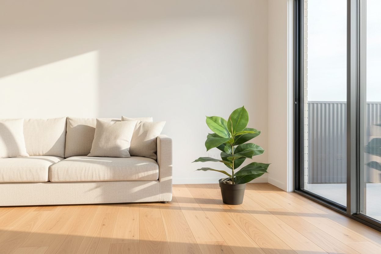 Rubber Plant in Modern Australian Living Room