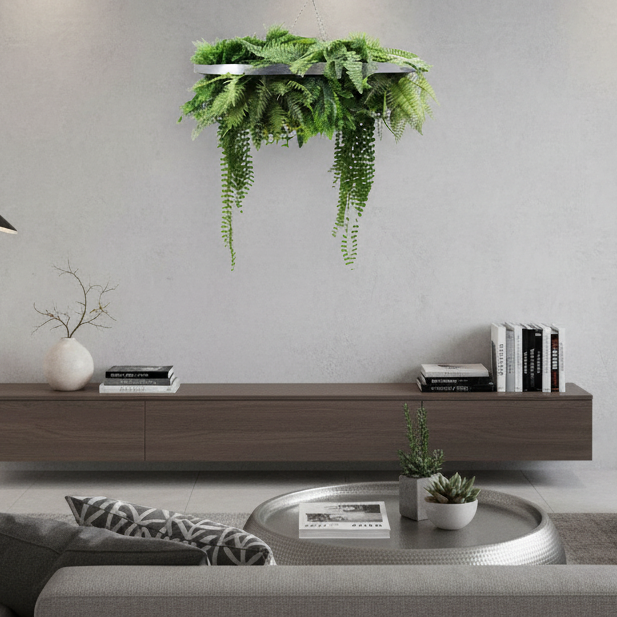 Silver Wall Disc Living Room