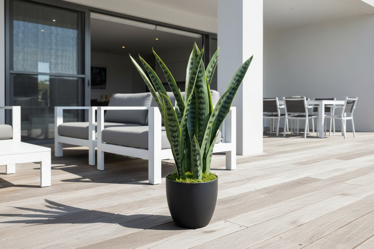 Snake Plant 60cm on Modern Australian Alfresco