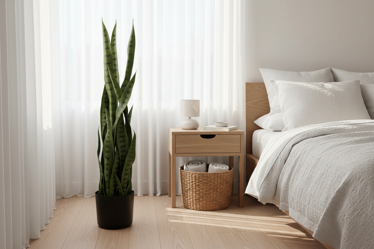 Snake Plant in Modern Australian Bedroom