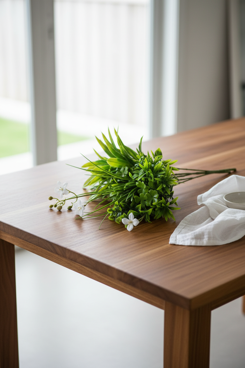 Stems on table