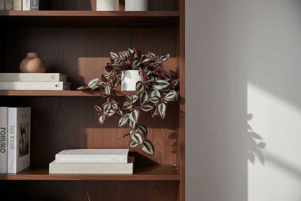 Tradescantia bookshelf