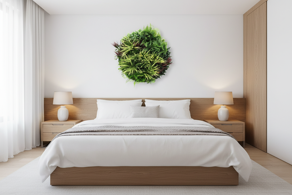 White disc bedroom