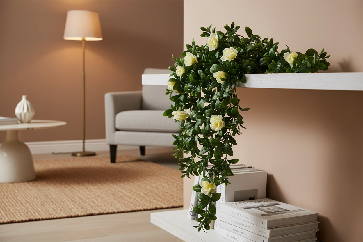 White Rose Stem Living Room