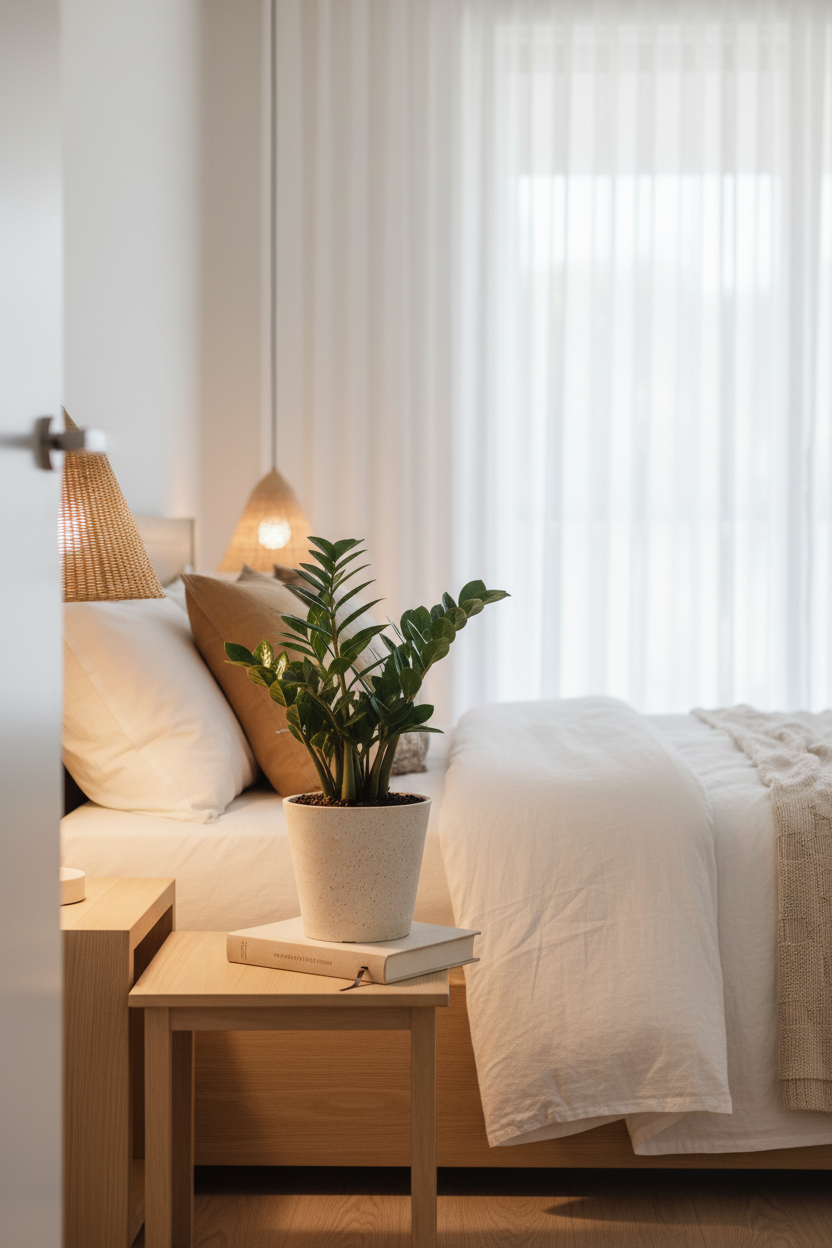 White Stone Pot – Bedside