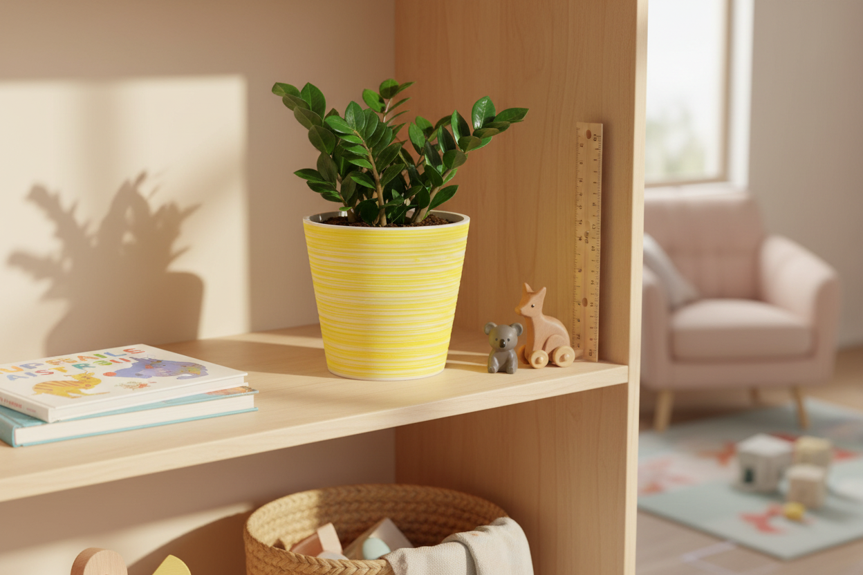 Yellow Engraved Pot – Nursery