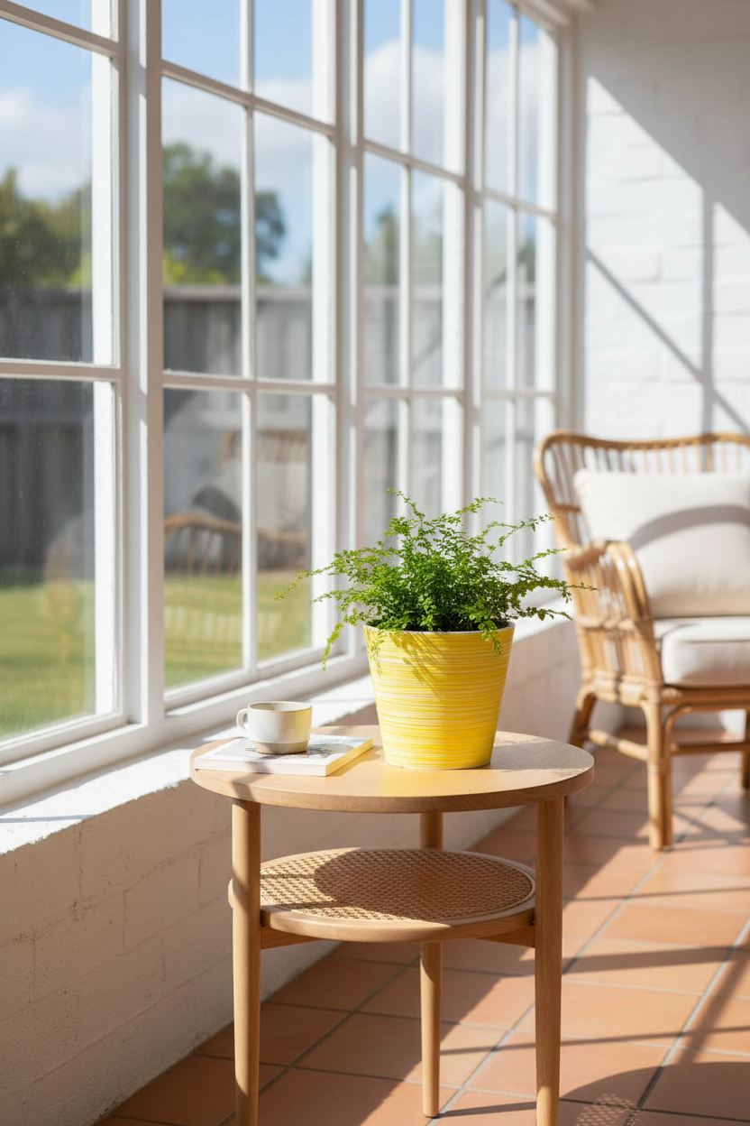 Yellow Engraved Pot – Sunroom